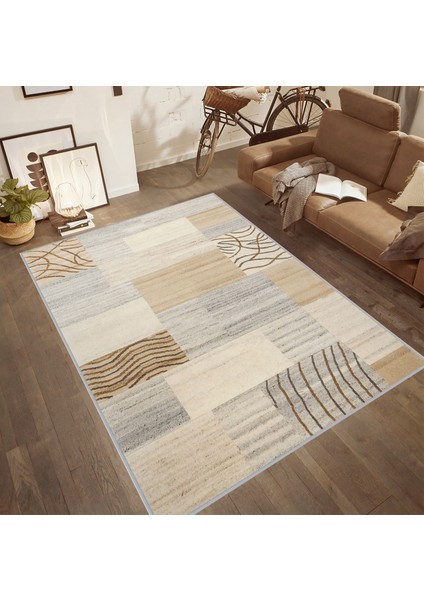 Dijital Baskı Yıkanabilir Kaymaz Taban Salon Halısı RVG0535