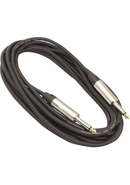 BK Teknoloji Mono 6.3mm 1/4" Jack Gitar Amfi Enstrüman Kablosu - 5 Metre