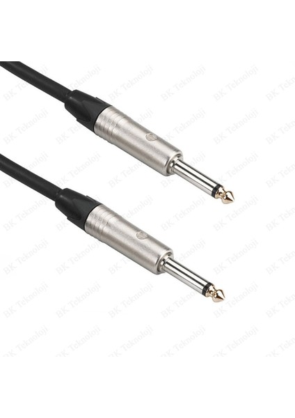 BK Teknoloji Mono 6.3mm 1/4" Jack Gitar Amfi Enstrüman Kablosu - 5 Metre