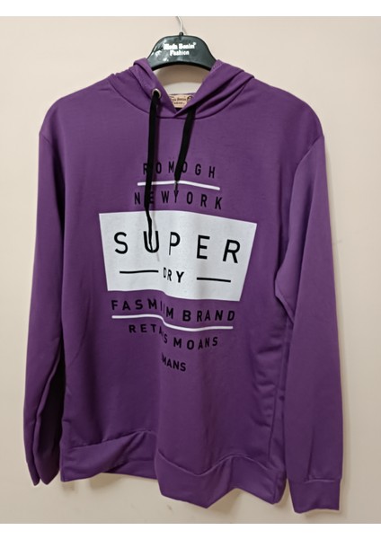 Kapişonlu Baskılı Sweatshirt