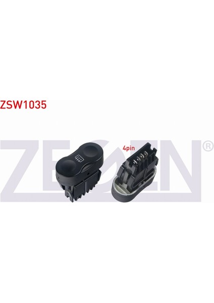 Dacıa Logan 2004-2012 Rezistans Anahtarı 4 Pin Turuncu 6001546145