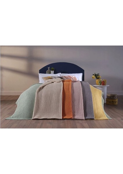 Pike Çift Kişilik Doqu Home Clara Waffle Gri