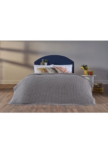Pike Çift Kişilik Doqu Home Clara Waffle Gri