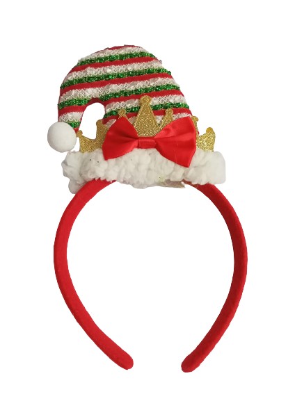 Yılbaşı Taç Şapka Modeli Kırmızı Yeşil Beyaz