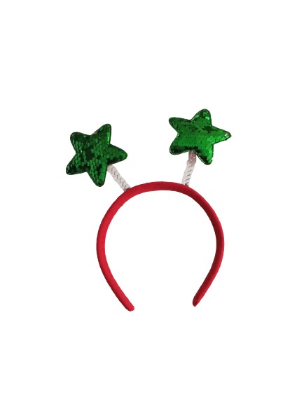 Yılbaşı Taç Yıldız Payetli Yeşil