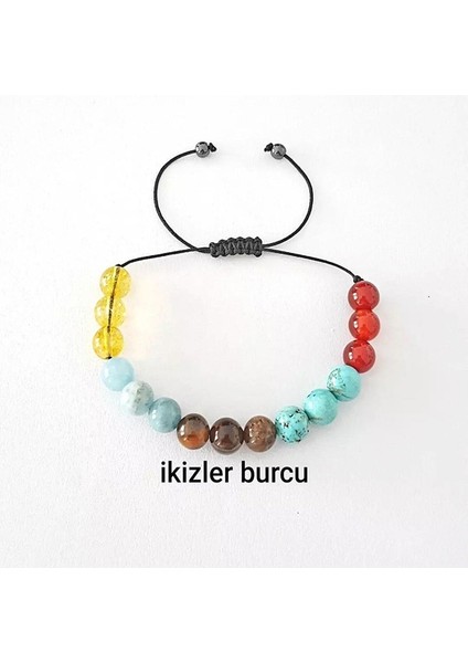 Ikizler Burcu Doğal Taş Bileklik