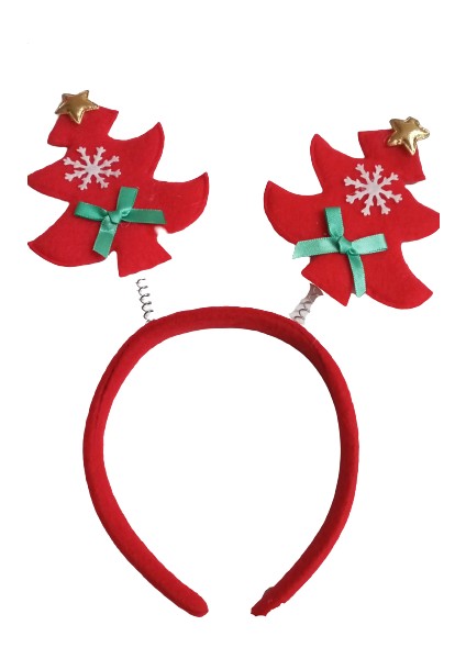 Yılbaşı Taç Ağaç Karlı Kırmızı