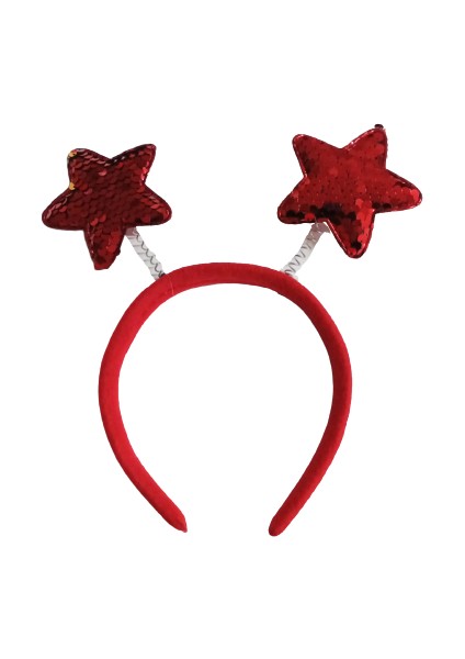 Yılbaşı Taç Yıldız Payetli Kırmızı