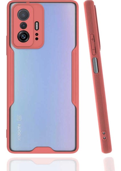 Xiaomi Mi 11T Pro 5g Kılıf Parfe Kamera Korumalı Kenarları Renkli Kapak Pembe