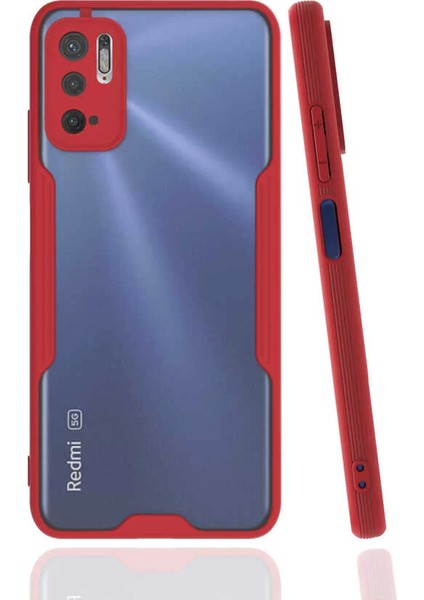 Xiaomi Poco M3 Pro Kılıf Parfe Kamera Korumalı Kenarları Renkli Kapak Kırmızı
