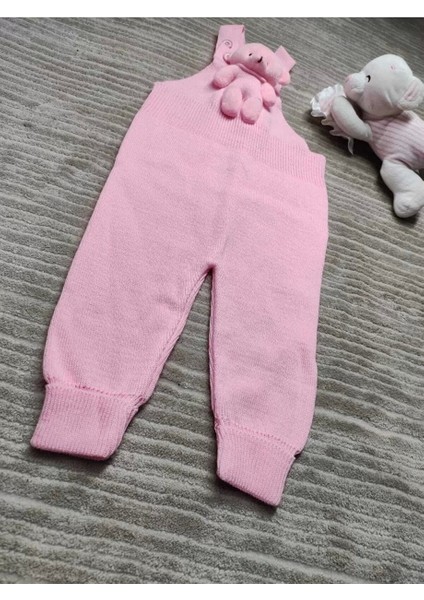 Oyuncak Ayı Detaylı Düğmeli Ayarlanabilir Askılı Triko Salopet Elbise fiyatları