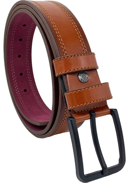 Taba Suni Deri Çift Dikişli Model 4 Cm.lik Spor Kemer - 9023-111-22RL indirimleri