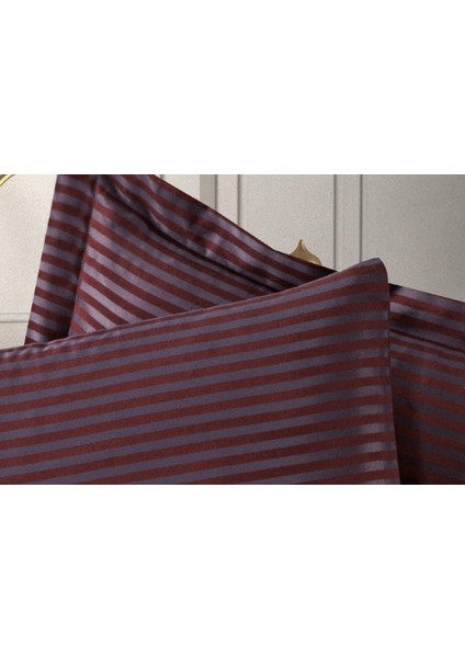 Bella Bambu Jakar Kumaş Bordo Ikili Oksford 60X80 cm Yastık Kılıfı -1344