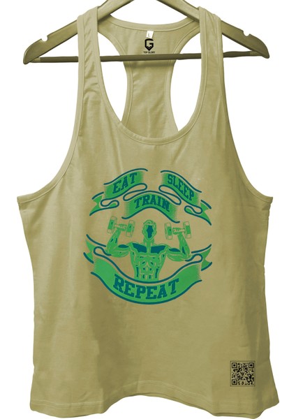 Top Glory Greenmuscle Fitness Gym Tank Top Sporcu Atleti