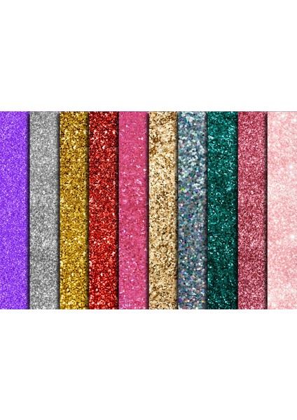 Renkli Işıltılı Görünümlü Hediye Paketi Kağıdı (35X50 cm 10 Adet)