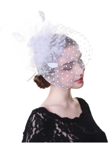 Beyaz Nikah Şapkası,beyaz Düğün Tacı,gelin Şapkası Beyaz Duvak