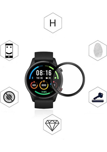 Xiaomi Mi Watch Color Zore Pmma Pet Saat Ekran Koruyucu