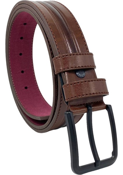 Kahverengi Suni Deri Ortası Desenli Model 4 Cm.lik Spor Kemer - 9013-52-22RL indirimleri