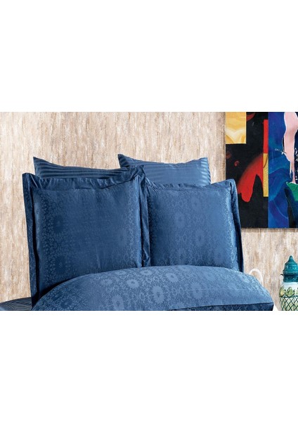 Jardin Bambu Jakar Kumaş Indigo Ikili Oksford 60X80CM Yastık KILIFI-1351