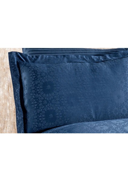 Jardin Bambu Jakar Kumaş Indigo Ikili Oksford 60X80CM Yastık KILIFI-1351