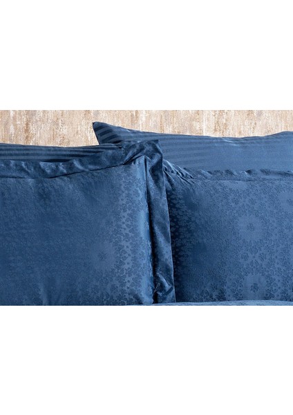 Jardin Bambu Jakar Kumaş Indigo Ikili Oksford 60X80CM Yastık KILIFI-1351