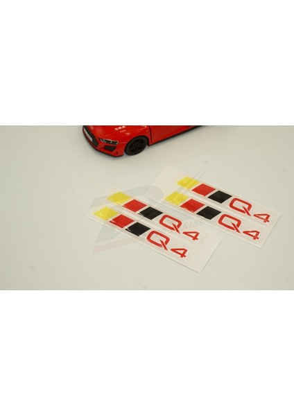 Audi Q4 Logo 3m 3D Damla Silikon Torpido Bagaj Çamurluk Logo Amblem Arma Seti modelleri