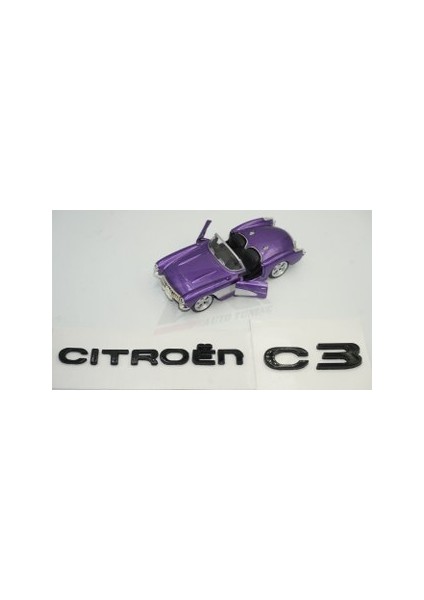 Citroen C3 Bagaj Parlak Siyah Abs 3m 3D Yazı Logo Amblem 2 Li Set fiyatları