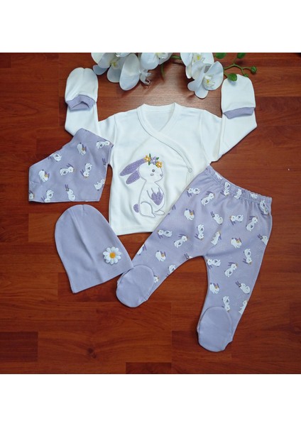 Babyım Kız Tavşanlı 5'li Zıbın Takımı 0/3 Ay modelleri