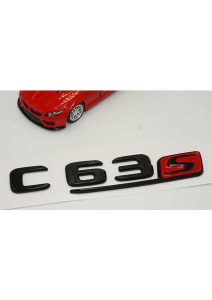 C 63S Bagaj Parlak Siyah Abs 3m 3D Yazı Logo