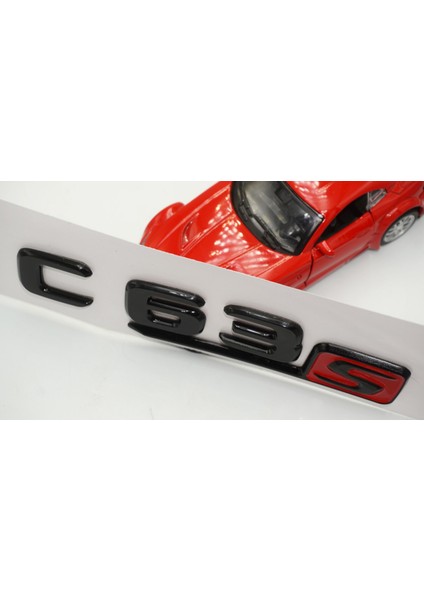 C 63S Bagaj Parlak Siyah Abs 3m 3D Yazı Logo