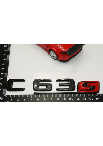 C 63S Bagaj Parlak Siyah Abs 3m 3D Yazı Logo