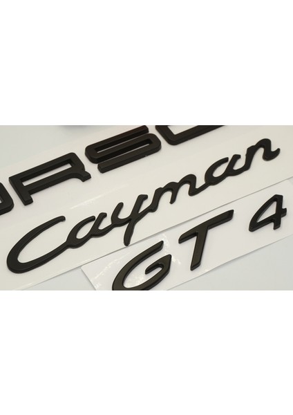 Porsche Cayman Gt4 Bagaj 3m 3D Abs Yazı Logo Amblem Seti