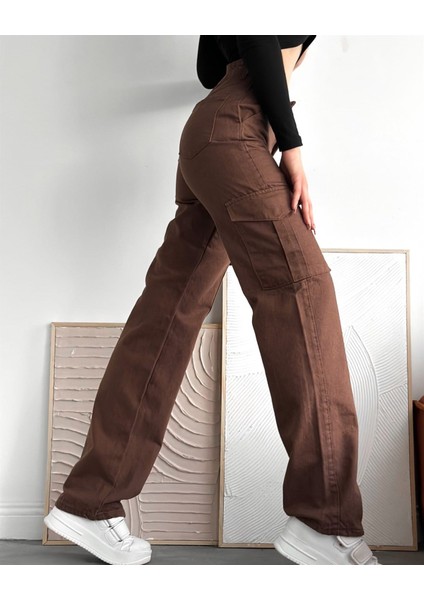 Kargo Cepli Bol Paça Kot Pantolon 23394 fırsatları