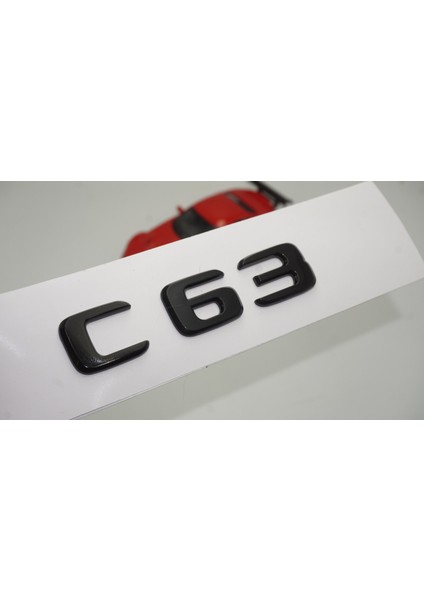 C 63 Bagaj Parlak Siyah Abs 3m 3D Yazı Logo