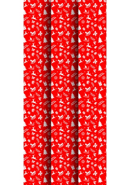 Yılbaşı Temalı Hediye Paketi Kağıdı (35X50 cm 3 Adet)