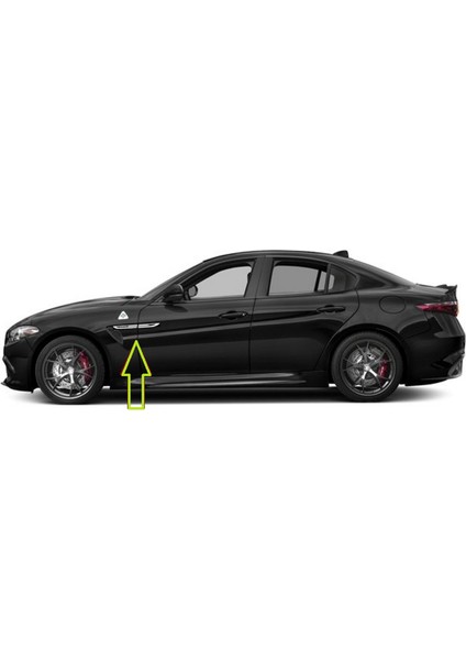 Alfa Romeo Giulia Yan Çamurluk 3m 3D Damla Silikon Yeni Nesil Logo Amblem fırsatları