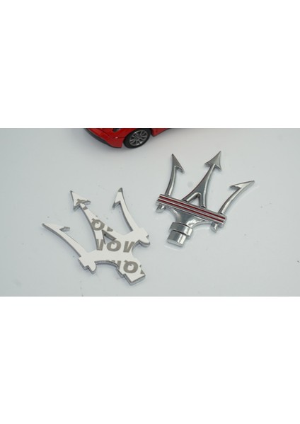 Maserati Ghibli Levante Gransport Quattroporte Krom Metal 3m 3D Yan Rozet Amblem Seti fırsatları