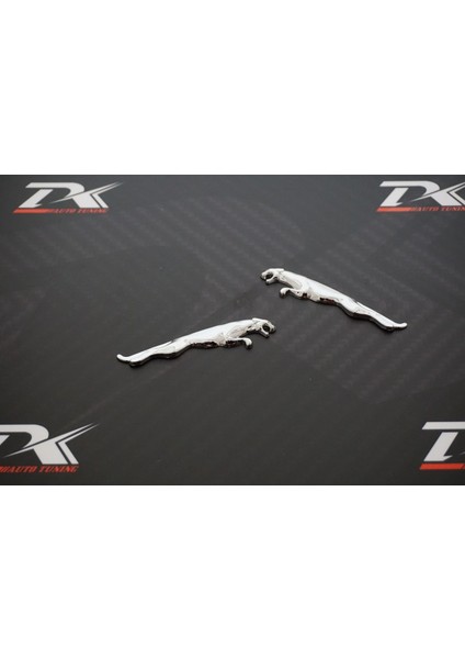 DK Tuning Jaguar Çamurluk Yanı 3m 3D Krom Metal Logo Amblem