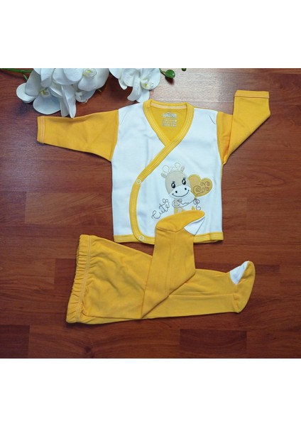 Baby Wıwa Zürafa Baskılı 5'li Zıbın Takımı 0/3 Ay
