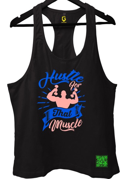 Hustle Fitness Gym Tank Top Sporcu Atleti