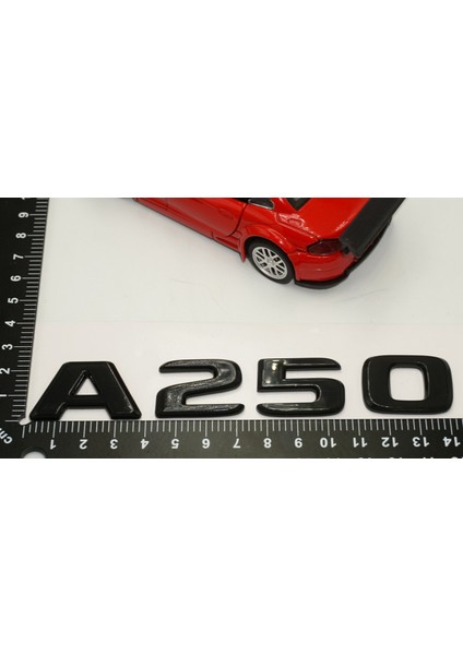A 250 Bagaj Parlak Siyah Abs 3m 3D Yazı Logo
