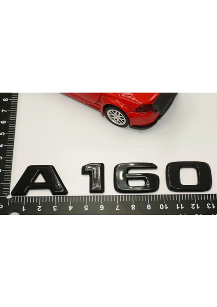 A 160 Bagaj Parlak Siyah Abs 3m 3D Yazı Logo