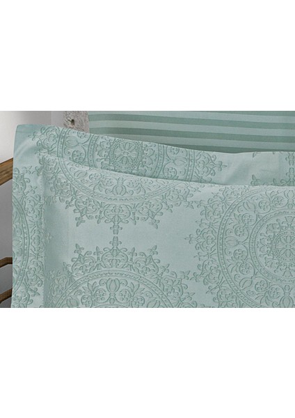 Tiara Bambu Jakar Kumaş Mint Ikili Oksford 60X80CM Yastık Kılıfı - 1359