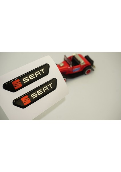 Seat Logo Çamurluk Yanı ve Ayna Metalize Damla Desen 3m Logo Arma