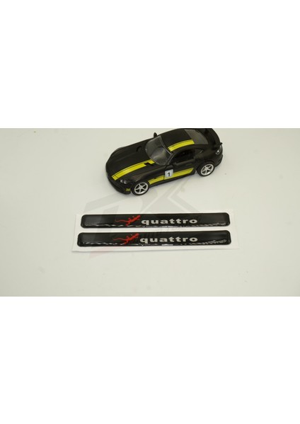 Audi Quattro Gecko Logo 3m 3D Damla Silikon Torpido Ayna Çamurluk Logo Amblem Arma
