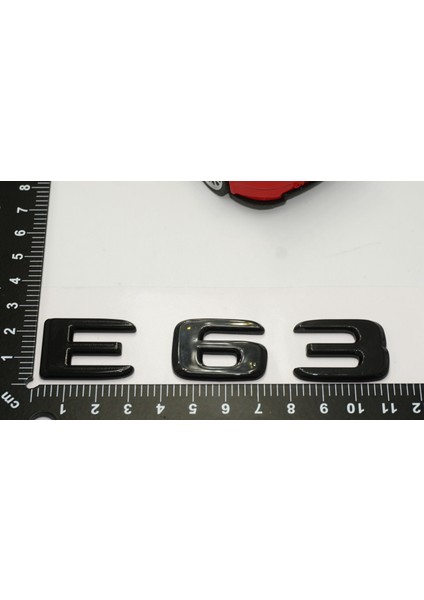 E 63 Bagaj Parlak Siyah Abs 3m 3D Yazı Logo