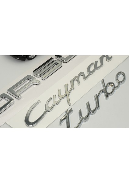 Porsche Cayman Turbo Bagaj 3m 3D Abs Yazı Logo Amblem Seti