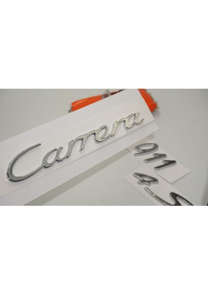 Porsche 911 Carrera 4s Bagaj 3m 3D Abs Yazı Logo Amblem Seti