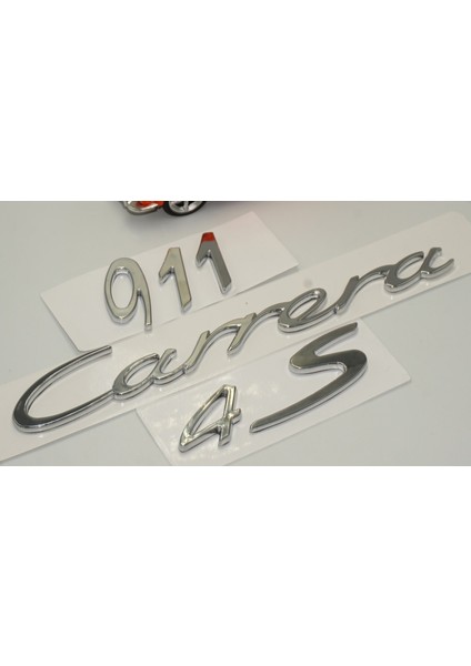 Porsche 911 Carrera 4s Bagaj 3m 3D Abs Yazı Logo Amblem Seti