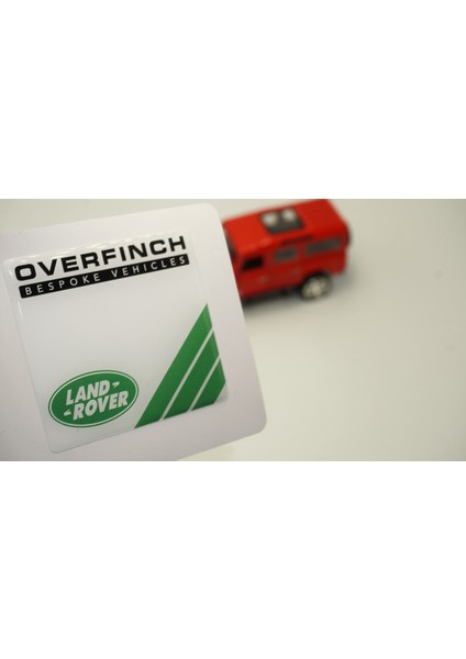 Land Rover Overfinch Logo Damla Silikon Plaka Logo Arma Amblem Yeni Stil